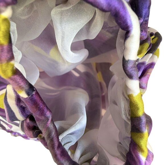 Silvia Tcherassi Borsani Blouse Purple Kaleidoscope Silk Top Shirt Size Small - Picture 4 of 9